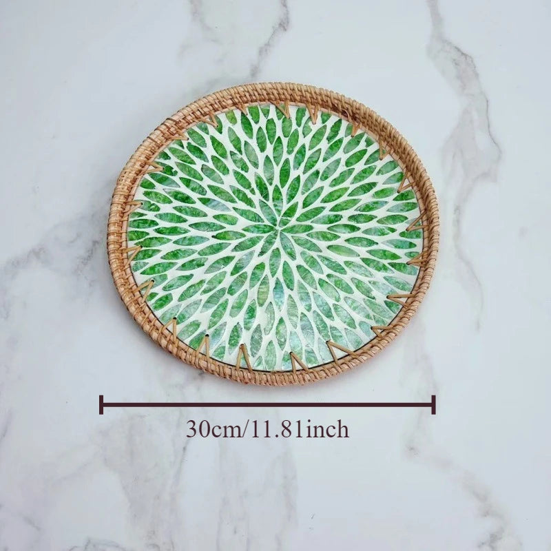 Handwoven Rattan Serving Tray