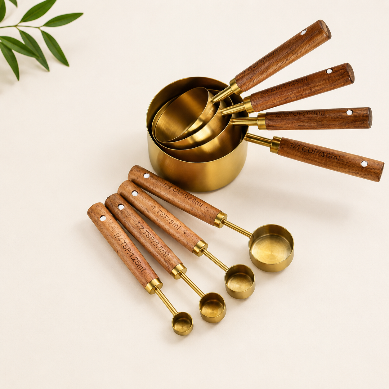 Measuring Spoon Set Gold/Silver/Black