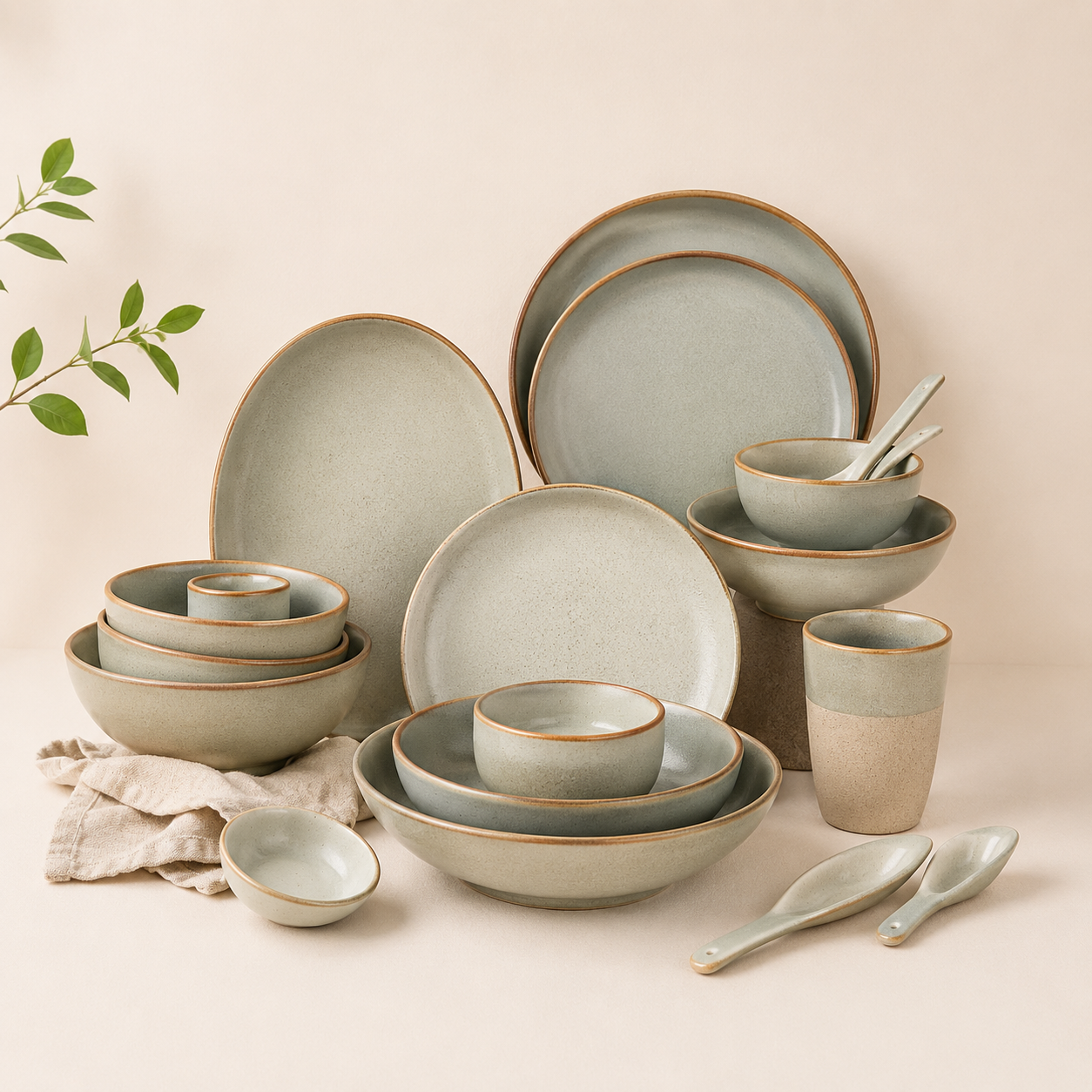 Neutral Style Dinner Set