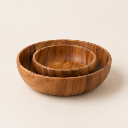 Acacia Wooden Bowl Set