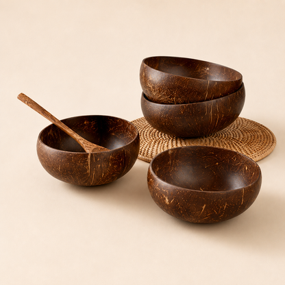 Natural Coconut Bowl & Spoon