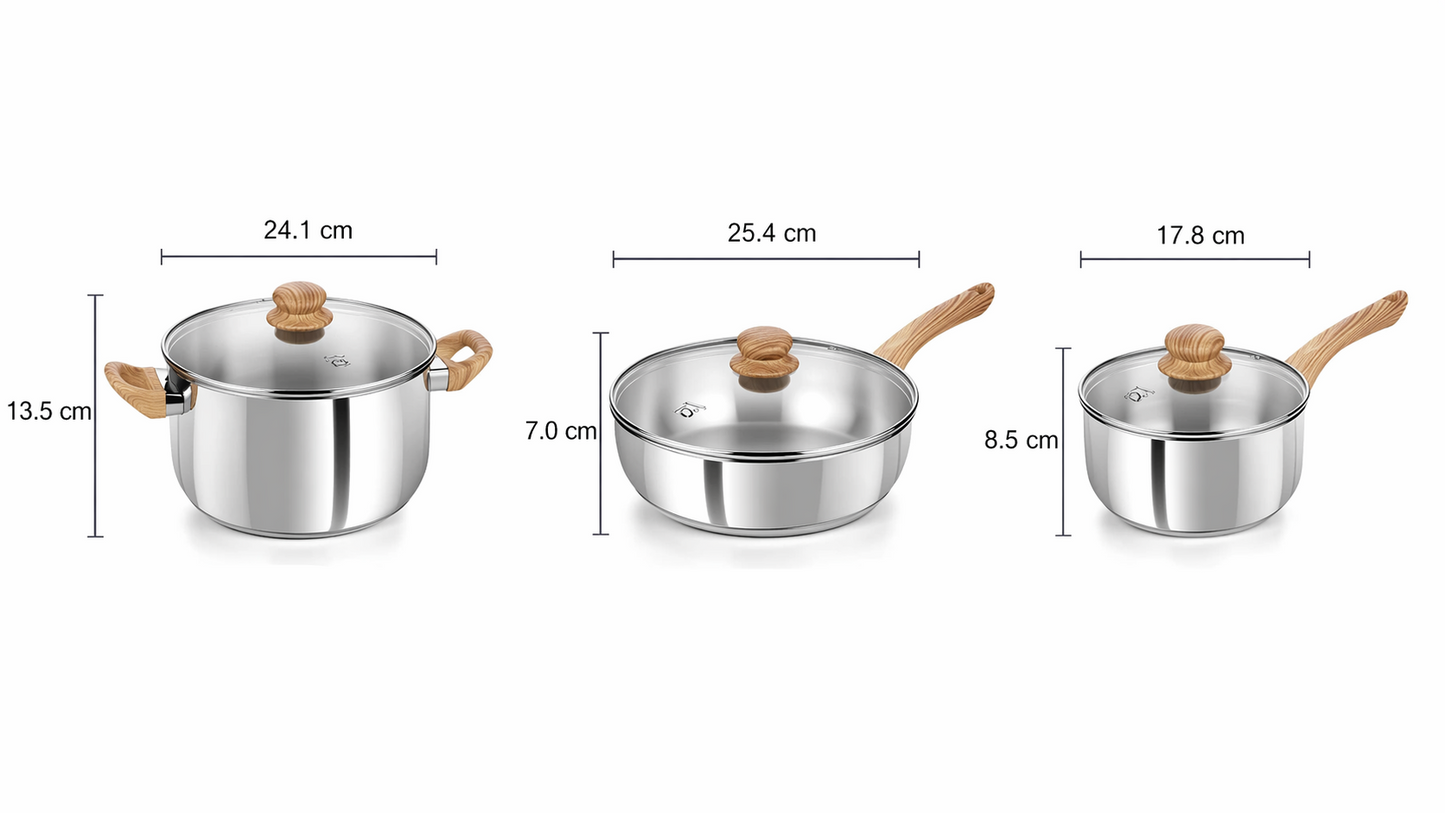 KOCH SYSTEME Stainless steel coowkare set