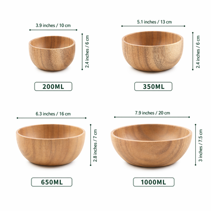 Acacia Wooden Bowl Set