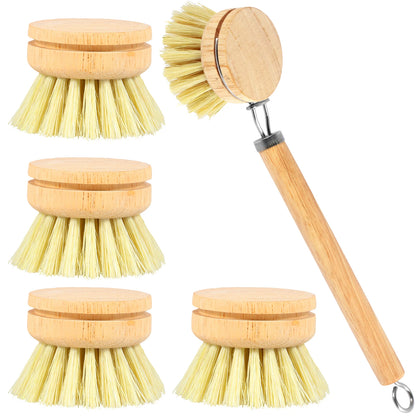 Dish Brush Set Made From Bamboo