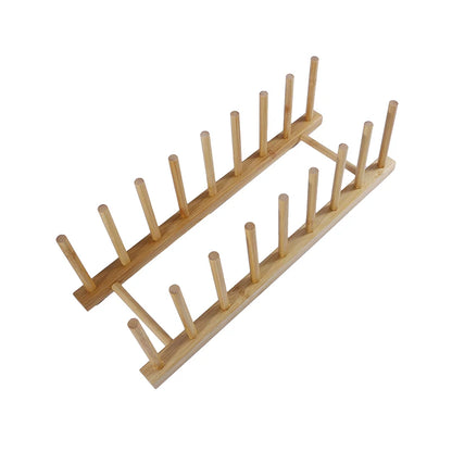 Dish Drying Rack Made From Bamboo,  8/16 Cells