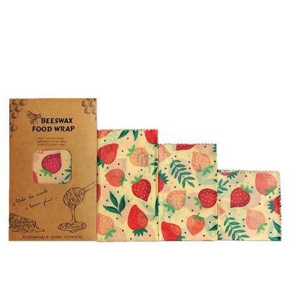 Reusable Beeswax Food Wraps – Set of 3