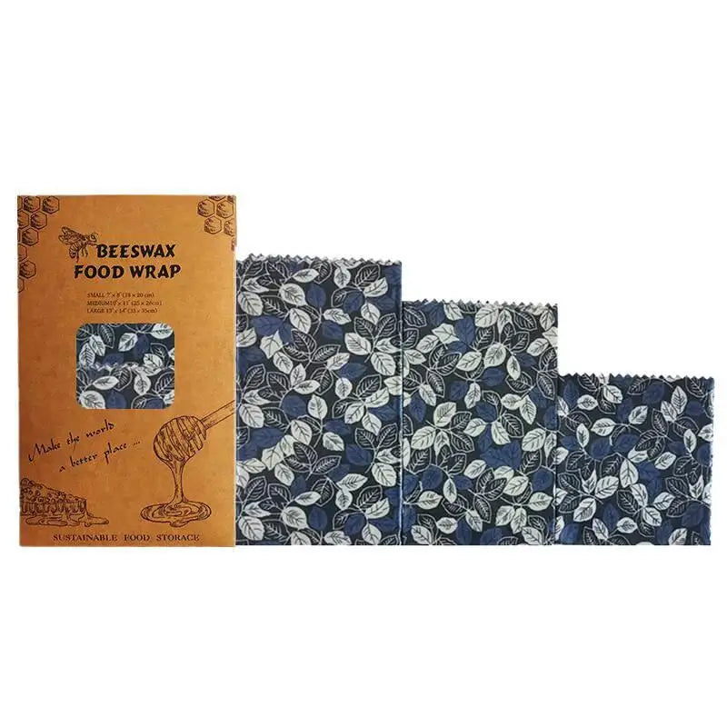 Reusable Beeswax Food Wraps – Set of 3