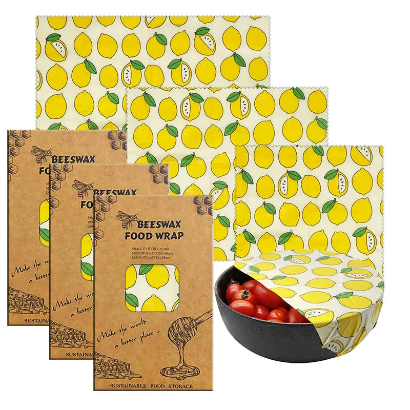 Reusable Beeswax Food Wraps – 3 Sets 9 Pieces