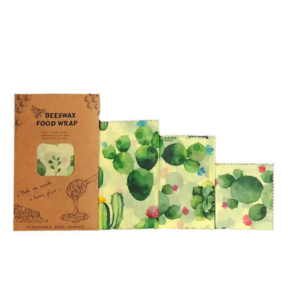 Reusable Beeswax Food Wraps – Set of 3