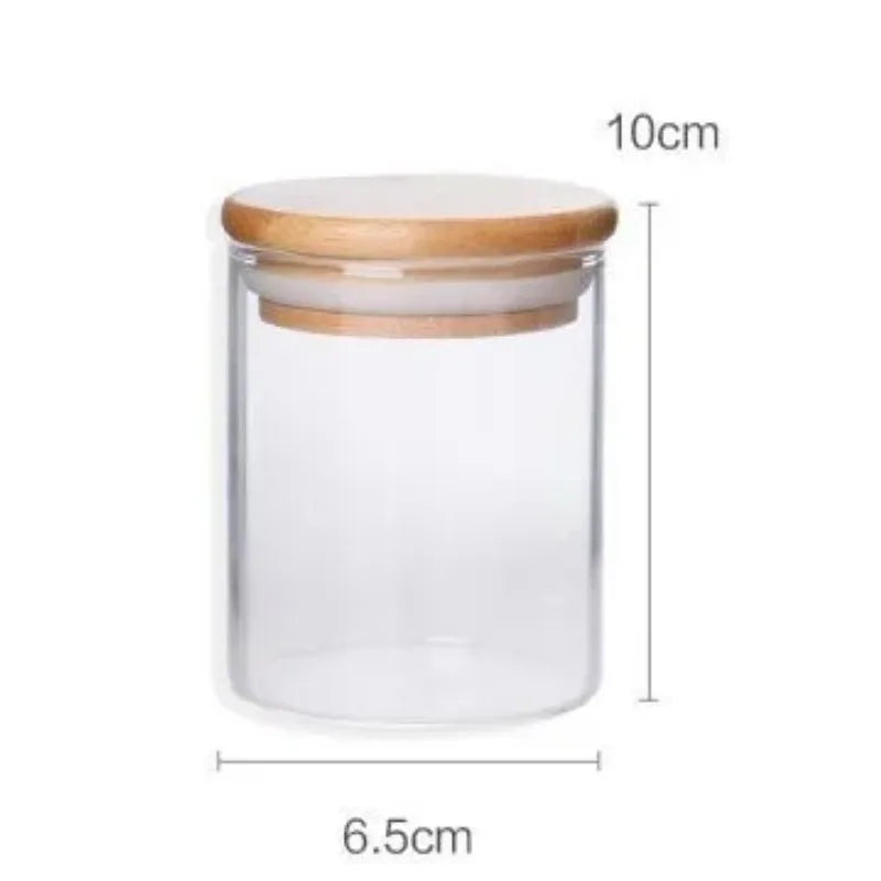Glass Storage Jar with Bamboo Lid