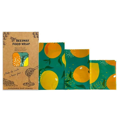 Reusable Beeswax Food Wraps – Set of 3