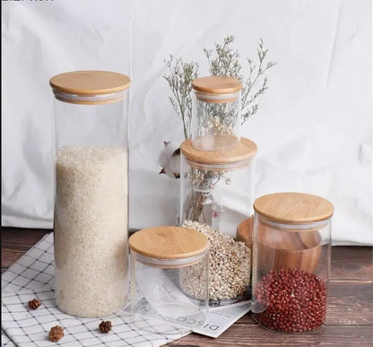 Glass Storage Jar with Bamboo Lid