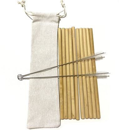 Bamboo Straw With A Cleaning Brush