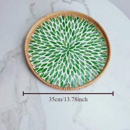 Handwoven Rattan Serving Tray