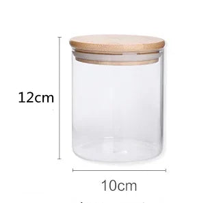 Glass Storage Jar with Bamboo Lid