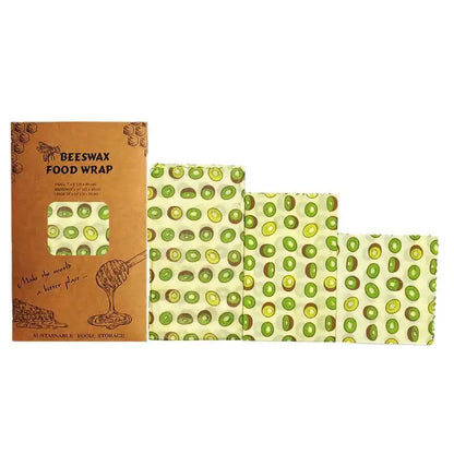 Reusable Beeswax Food Wraps – Set of 3