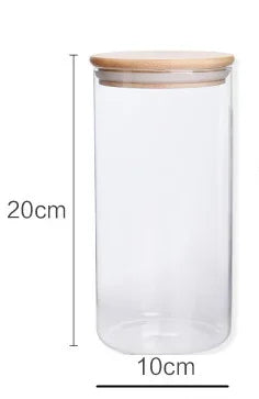 Glass Storage Jar with Bamboo Lid