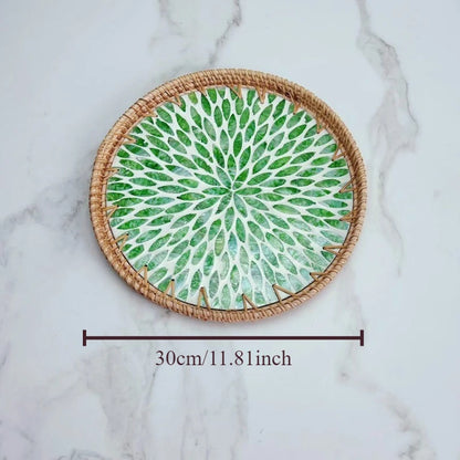 Handwoven Rattan Serving Tray