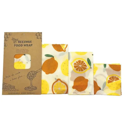 Reusable Beeswax Food Wraps – Set of 3