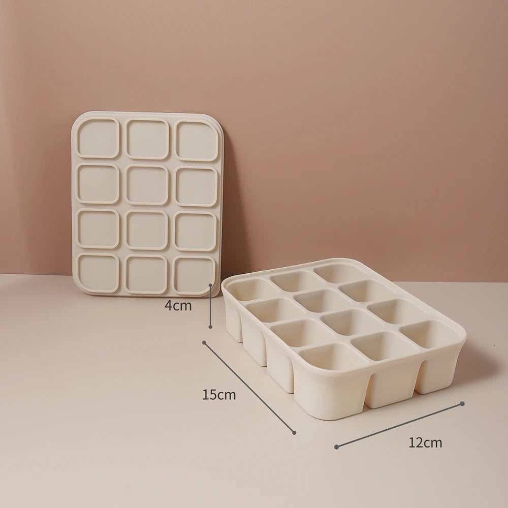 Ice Cube & Baby Food Tray with Lid