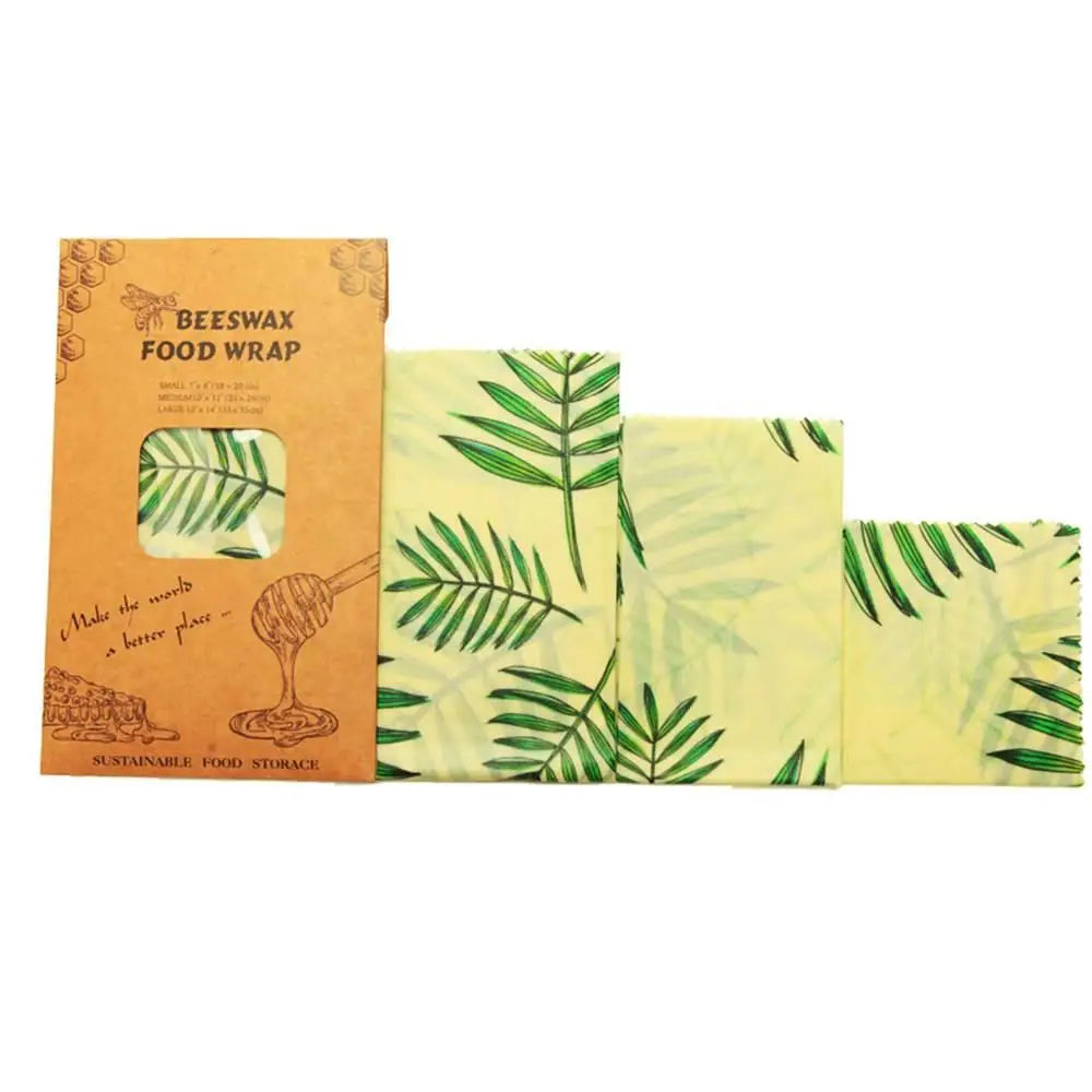 Reusable Beeswax Food Wraps – Set of 3