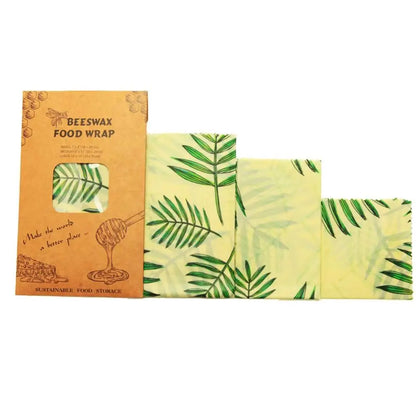 Reusable Beeswax Food Wraps – Set of 3