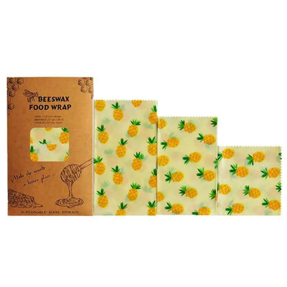 Reusable Beeswax Food Wraps – Set of 3
